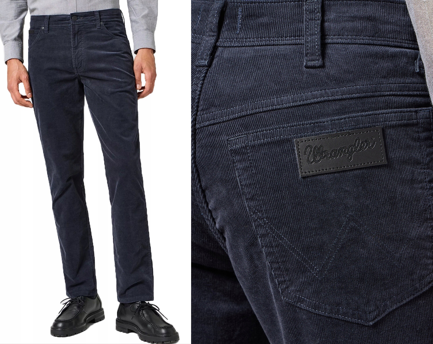 Wrangler pánské kalhoty modré manšestrové Jeans Texas dark navy W40 L32