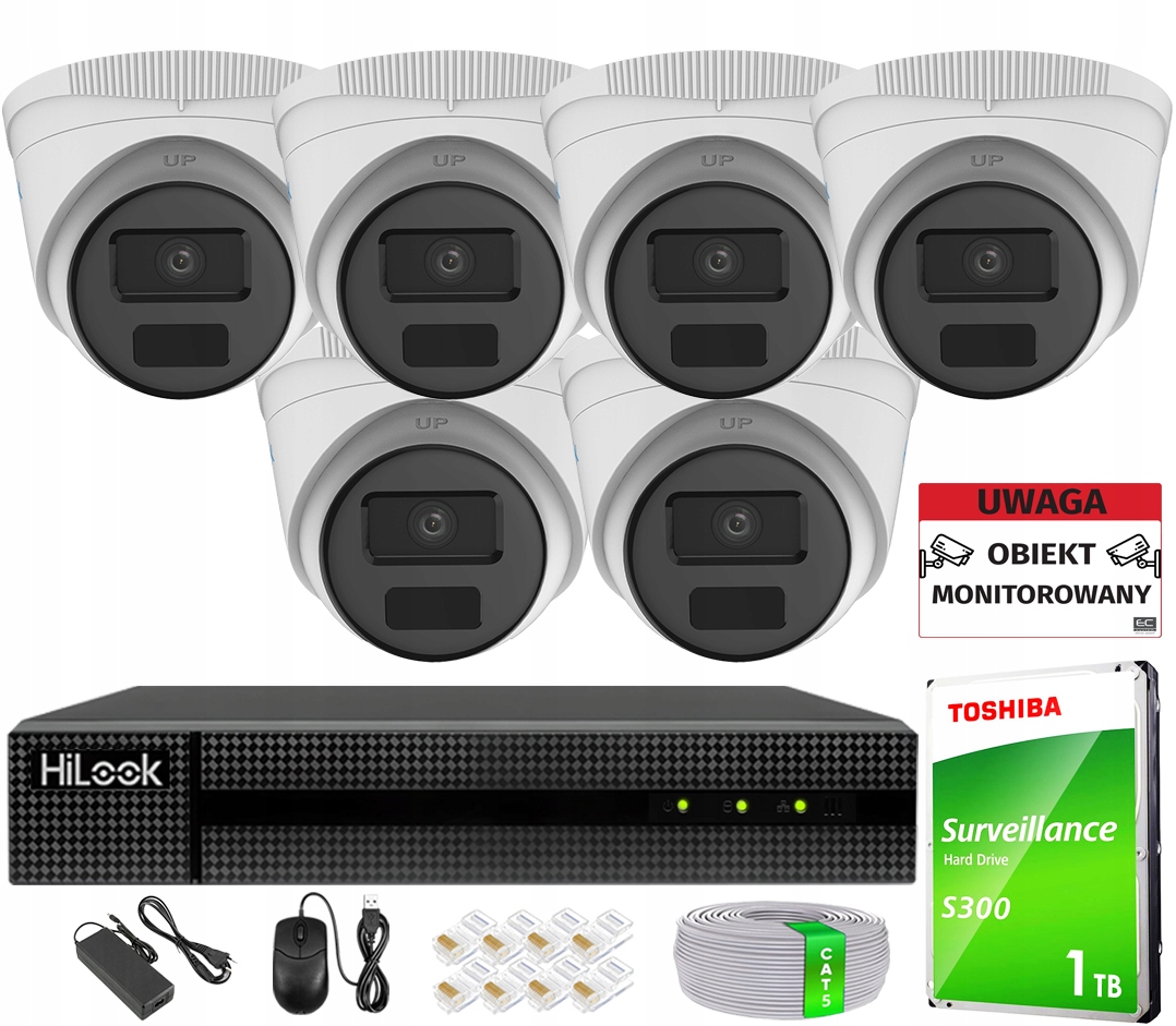 Sada monitorování Ip 4MPx 6 kamer IPCAM-T4-P HiLook by Hikvision Aplikace