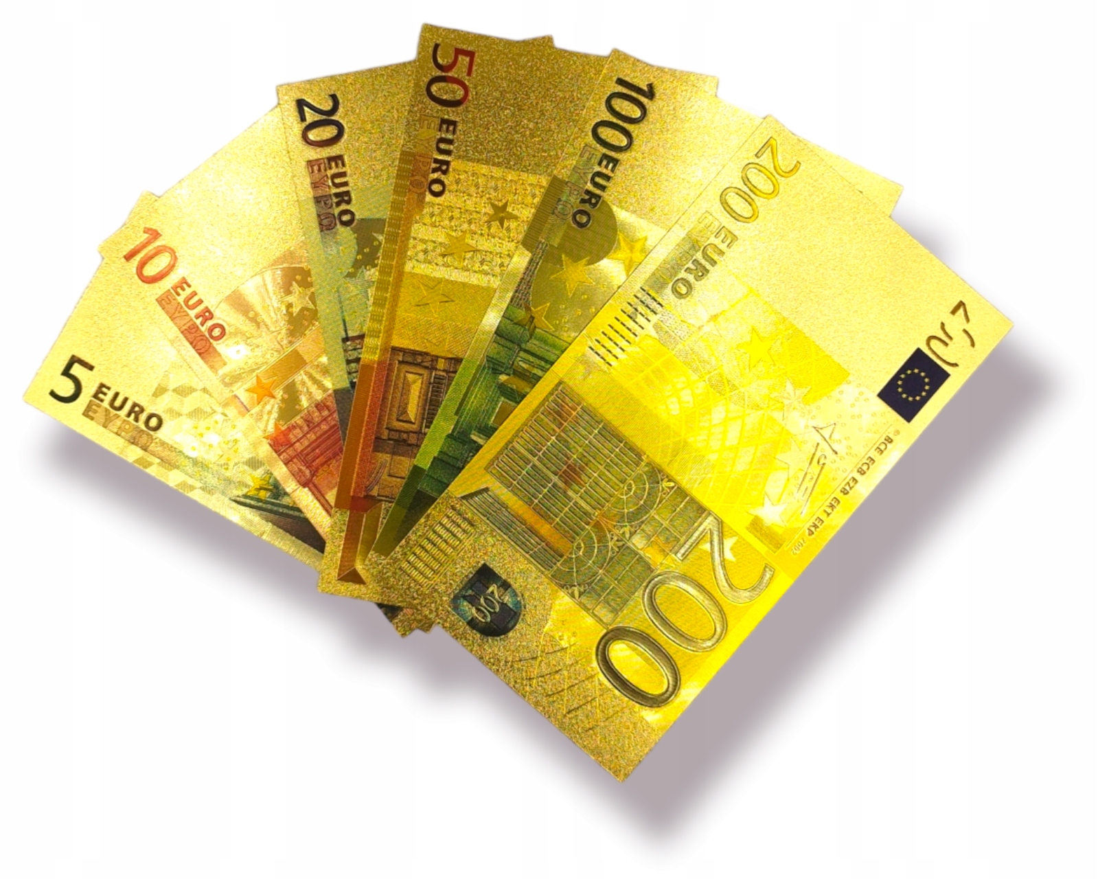 

Euro Zestaw Banknotów Pozłacany z Certyfikatem