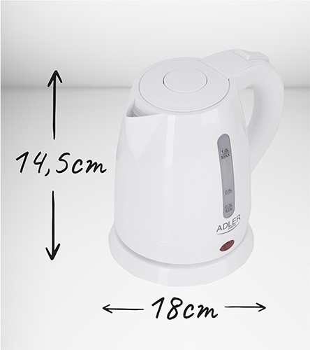 Czajnik Mini AD 1272 1,0 L Szybkie Gotowanie Biały 1350W