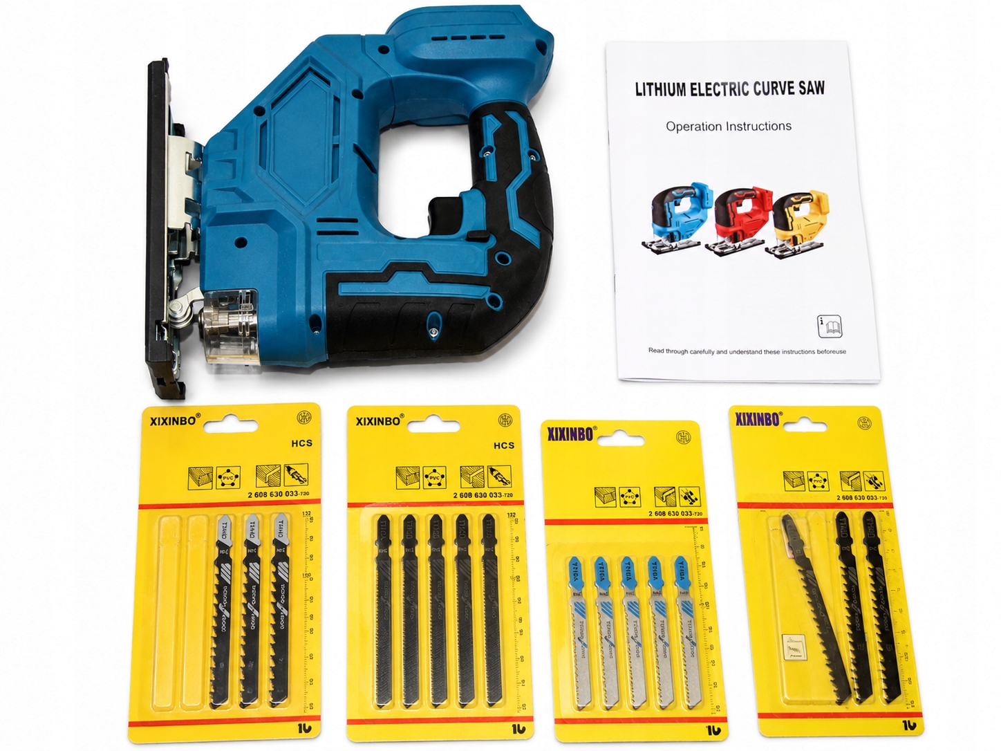 Akumulátorová přímočará pila 18V Lithium Electric Curve Saw 15 pilových listů