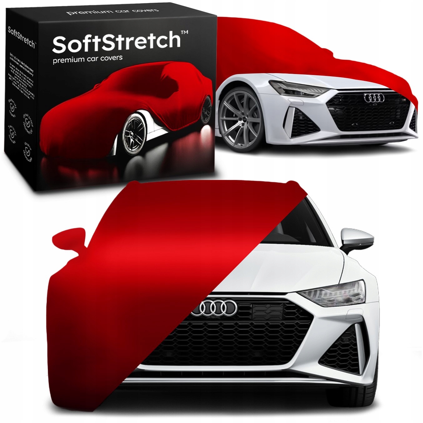 Kryt do auta SoftStretch Premium pro Audi RS7 C8 Červený