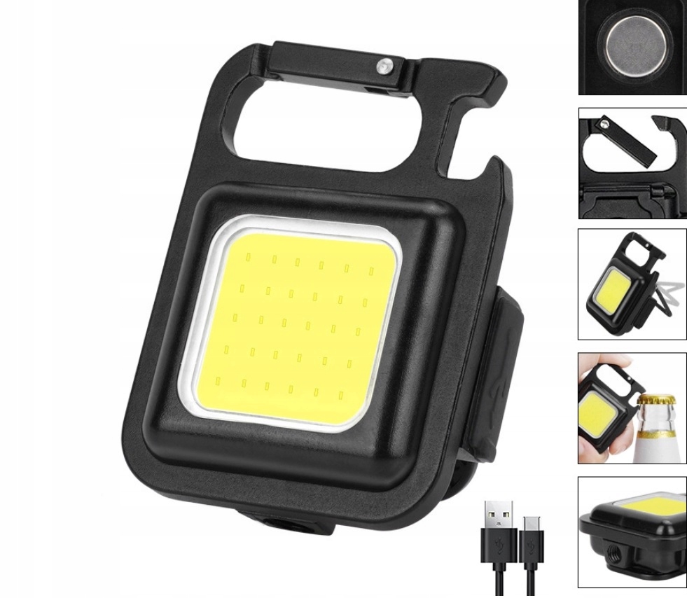 

Lampa Metalowa Brelok Usb-c 6W Mocna Wodoodporna