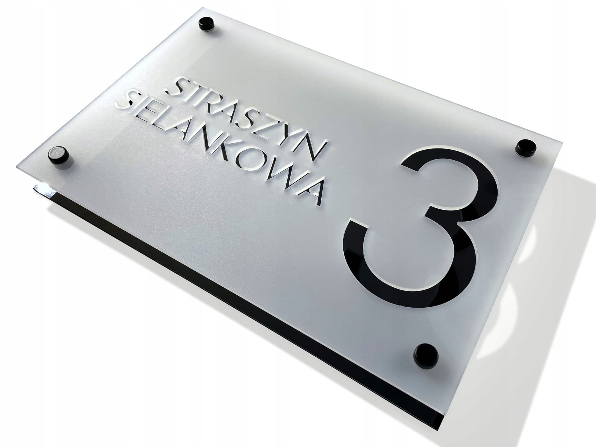 Adresní tabulka cedulka s číslem domu plexi mléčná R 20x30