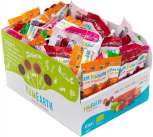 Pd Lizaki YumEarth Eko owocowe karton 6gx100szt