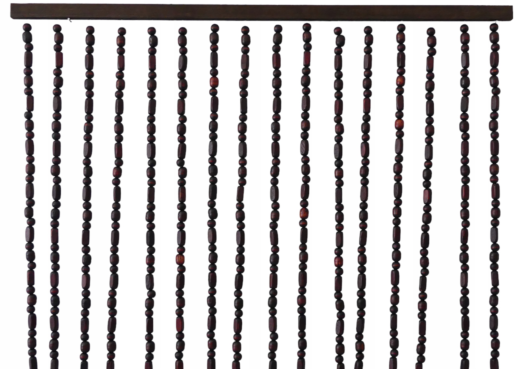 ZASŁONKA Z KORALI DREWNIANYCH NA DRZWI 100 CM BRĄZ