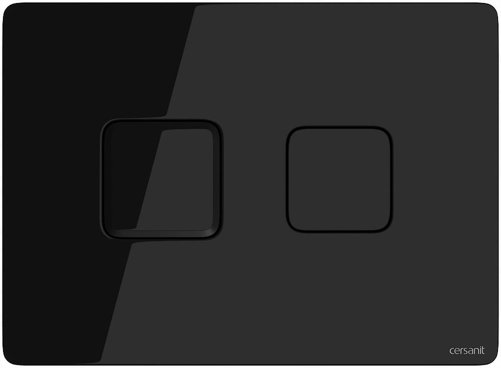 Pneumatické tlačítko Wc Cersanit Accento Square skleněné černé S97-058