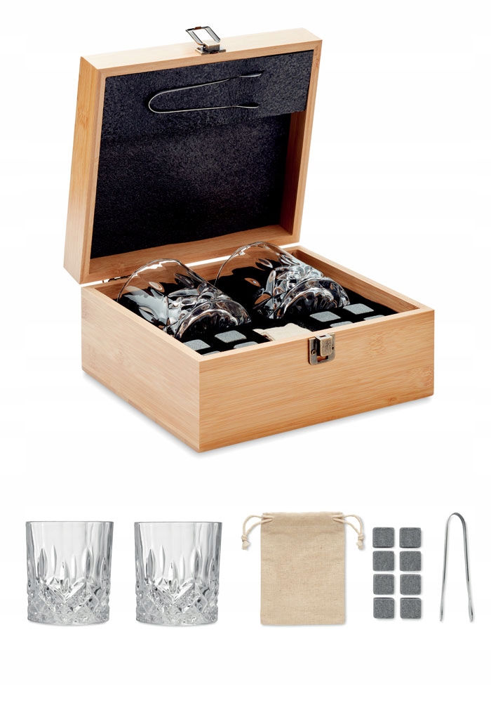 

Szklanki i kamienie chłodzące do whisky