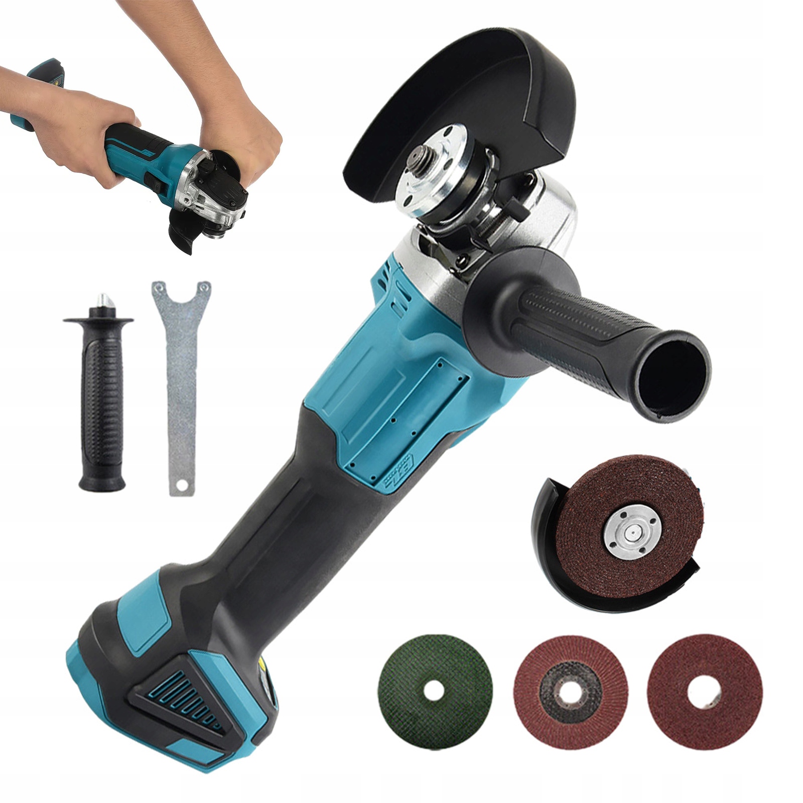 Bezkartáčová Úhlová Bruska Pro Řezání 18 V 3 Kotouče 125 MM