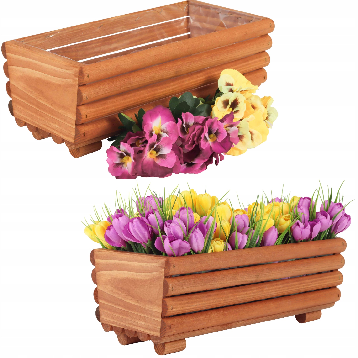 DONICA DONICZKA SKRZYNKA OSŁONKA DREWNIANA NA KWIATY OGRÓD BALKON DO DOMU Marka bez marki