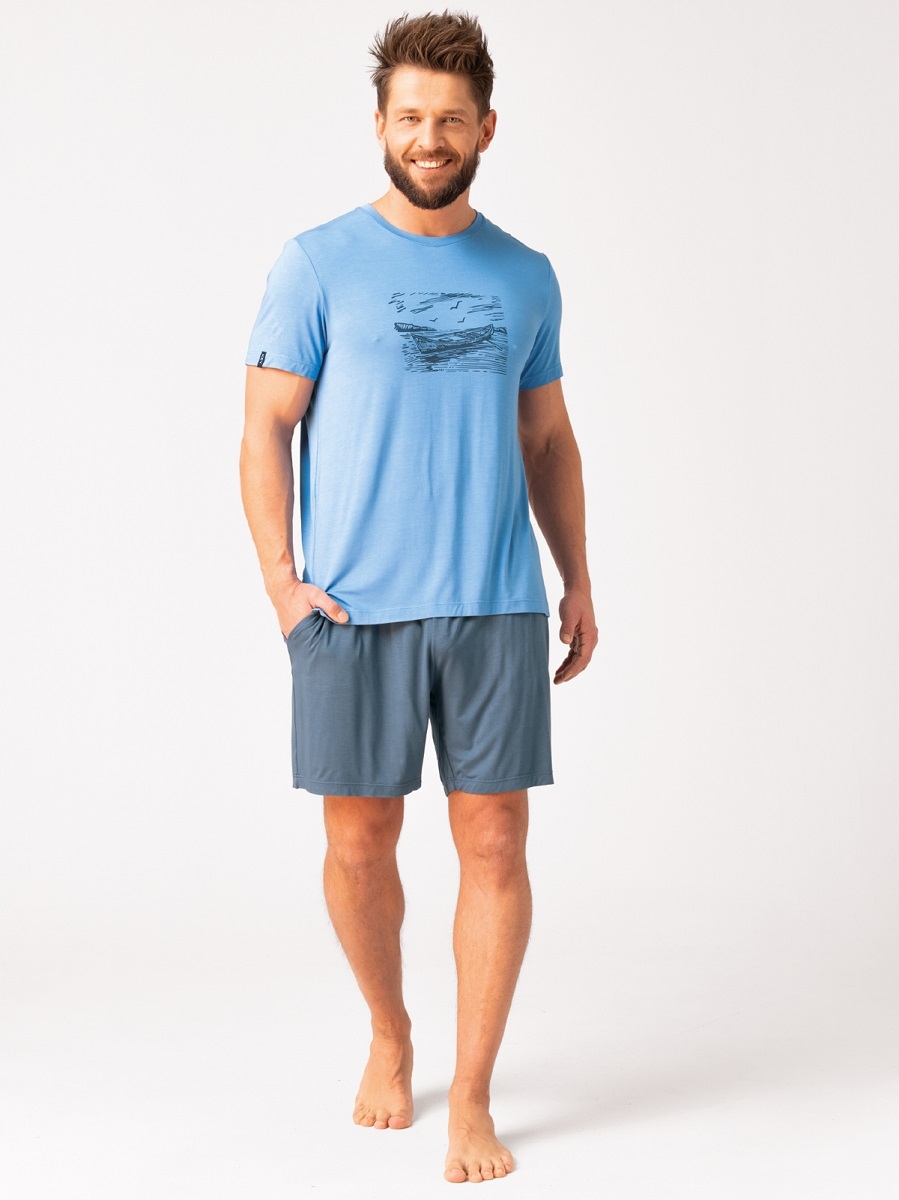 Pánské Pyžamo Key Bambus Mns 737 XL