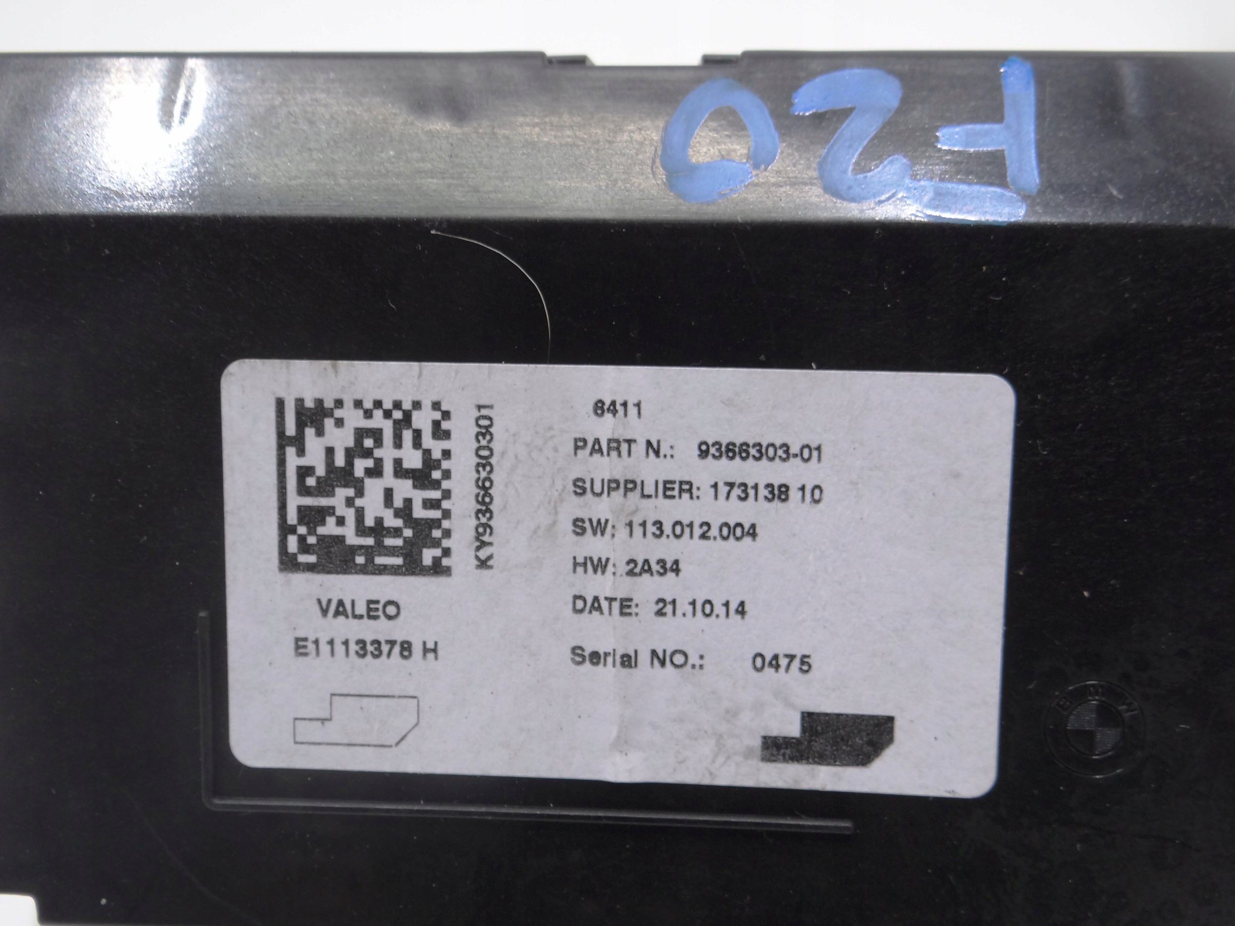 module control unit KLIMTYZACJI BMW F20 F30 9366303