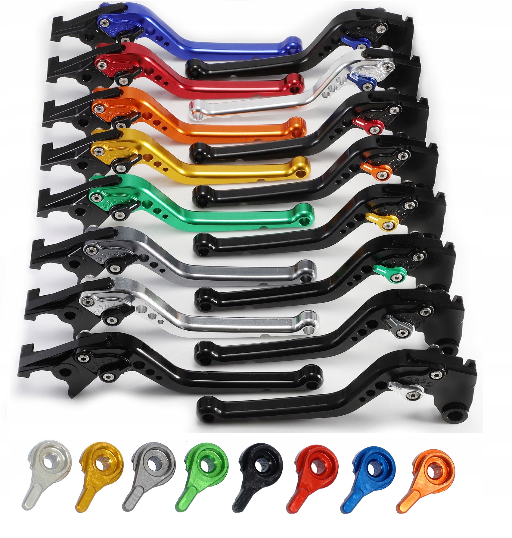 DŁUGIE Klamki Sportowe, Dźwignie CNC, Suzuki GSX1300R, 99-07r. Producent 7Mot