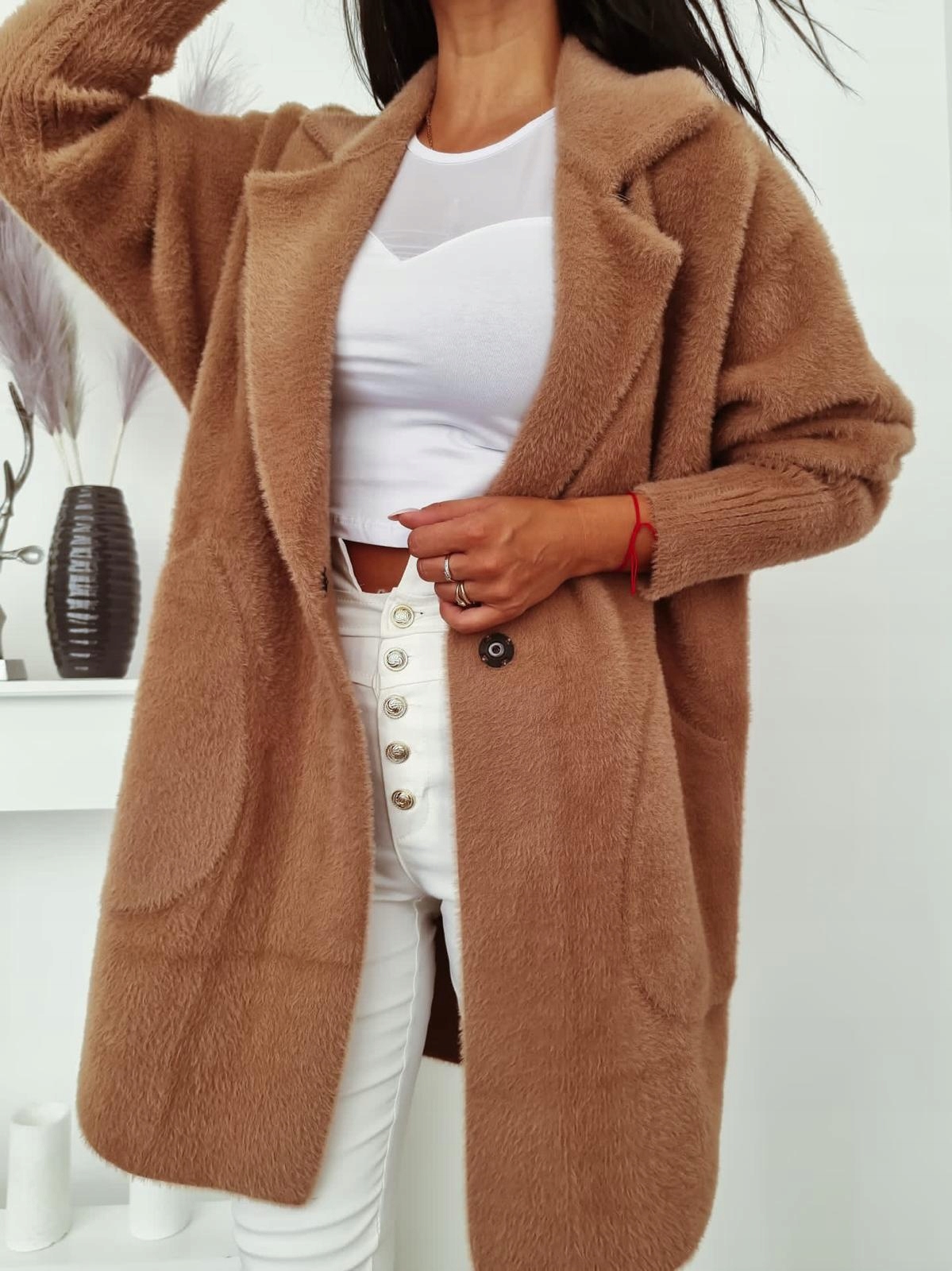 PŁASZCZ ALPAKA KOLORY PŁASZCZ DAMSKI DUŻO KOLORÓW Kolor biały