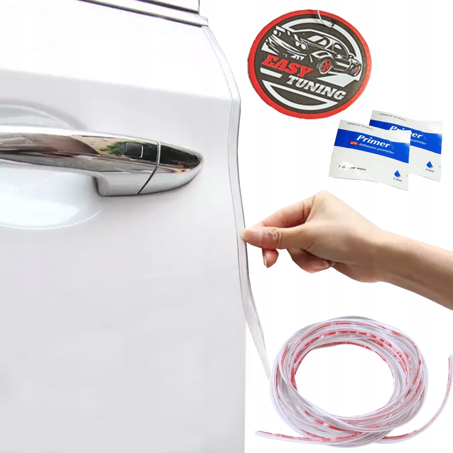 OSŁONA KRAWĘDZI DRZWI SAMOCHODU BEZBARWNA USZCZELKA KRAWĘDZI RANTU AUTA 5M