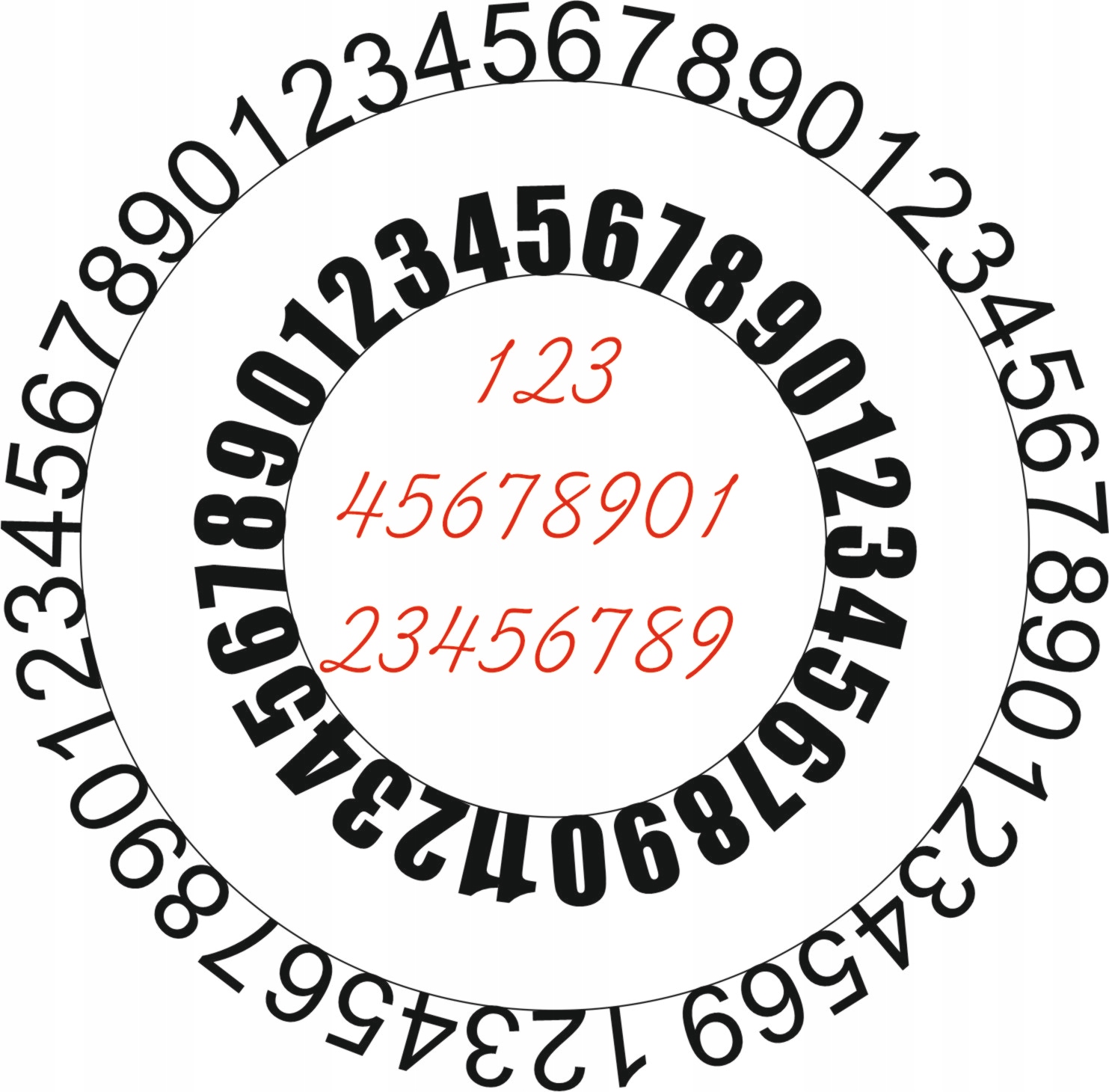 NAKLEJKI CYFRY, LICZBY 4 CM CZARNE 100 sztuk Marka 2X3