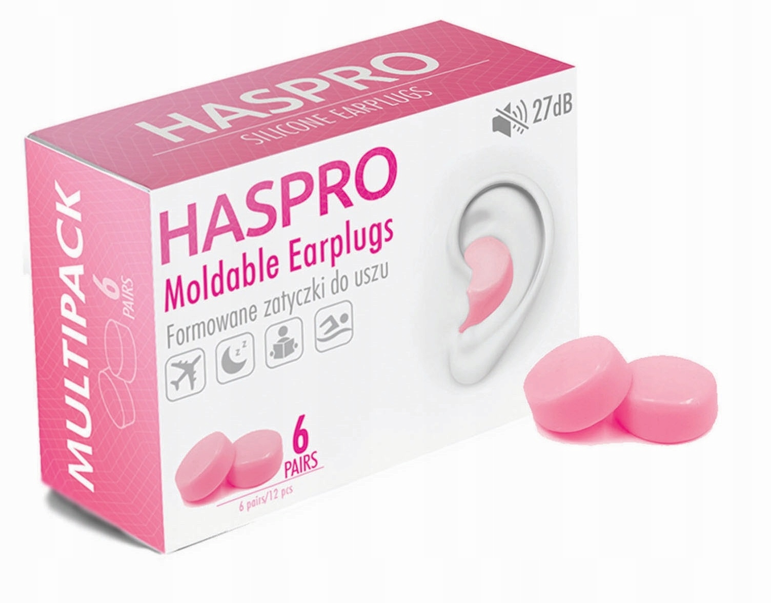 

Zatyczki Do Uszu Stopery Haspro Uniwersalne 6 par