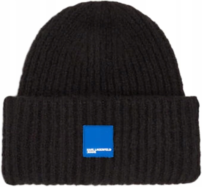 Karl Lagerfeld zimní čepice beanie černá, univerzální velikost