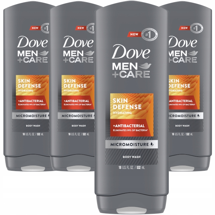 Dove żel pod prysznic Men Care Skin defense 4x400