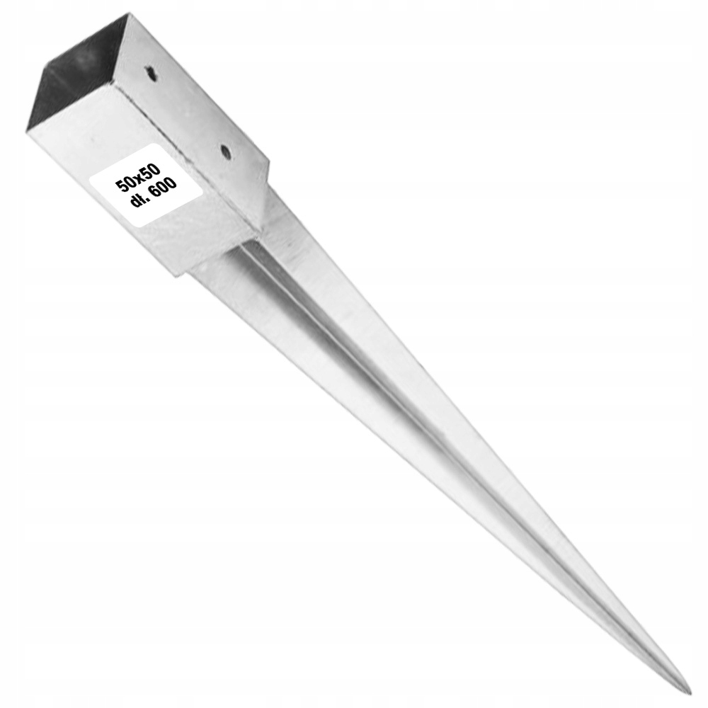 

Podstawa słupa wbijana Kotwa 50x50 600 mm Ocynk
