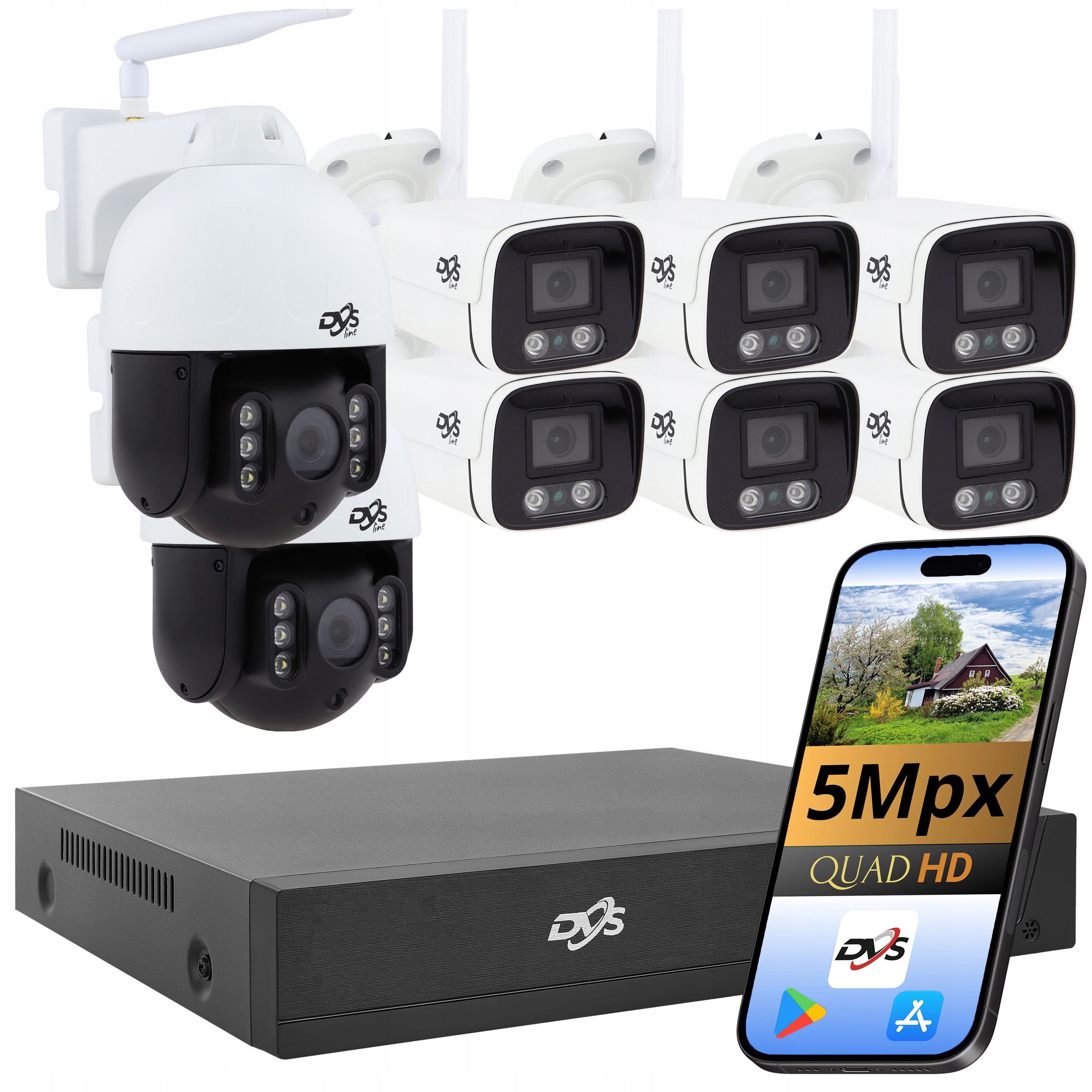 Sada Wifi Kamer 6 Kamer 2 Otočné Venkovní Kamery Pro Domácnost Camhi Pro