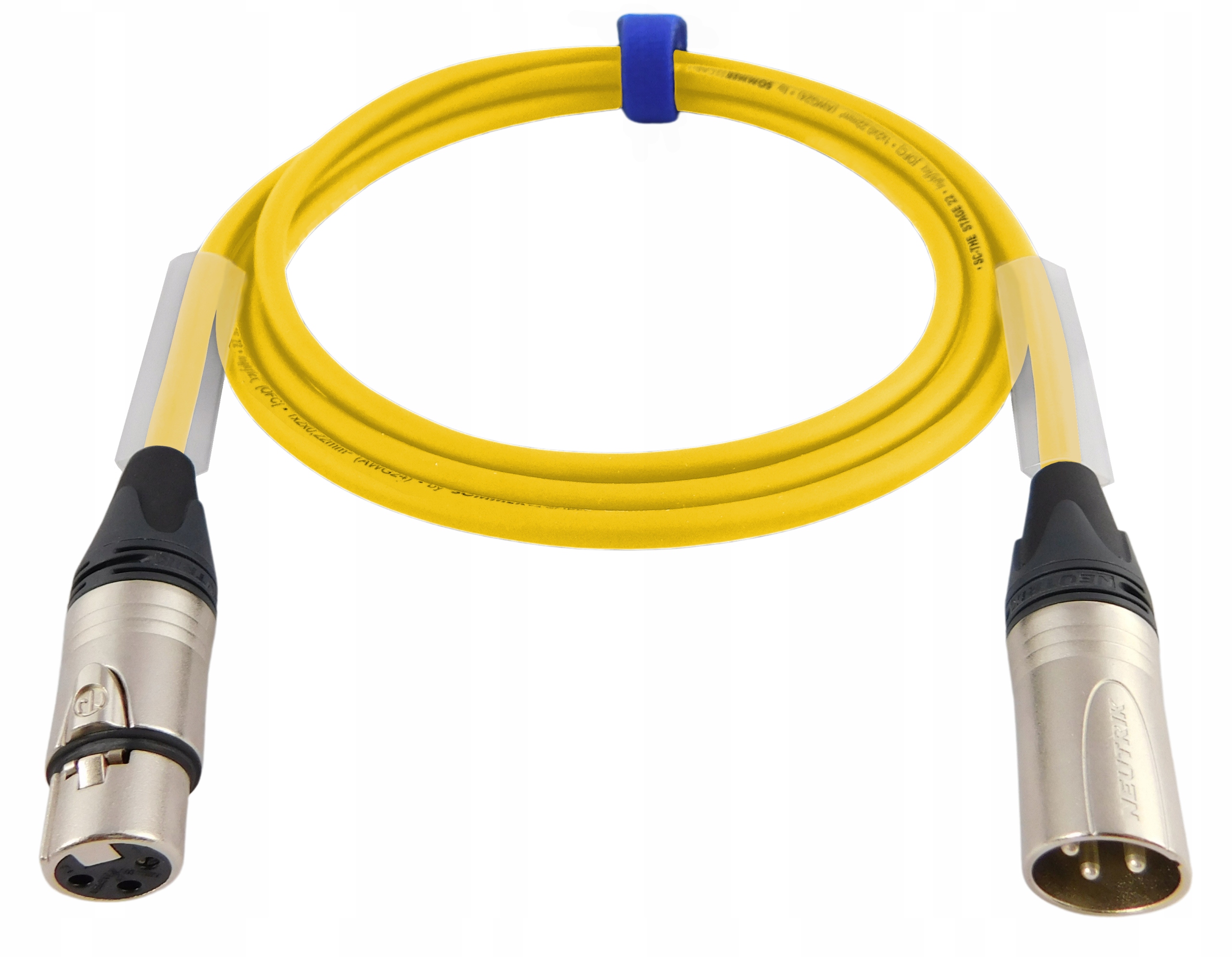 Žlutý Sommer Stage Kabel Xlr Xlr Neutrik 50 m