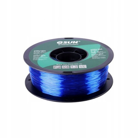 

eSun TPU-95A Filament Transparentny Niebieski