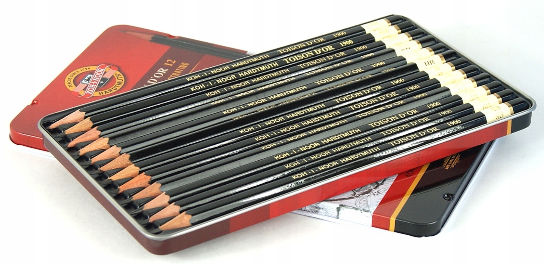OŁÓWKI KOH-I-NOOR DO RYSOWANIA 8B-8H ZESTAW MOCNE