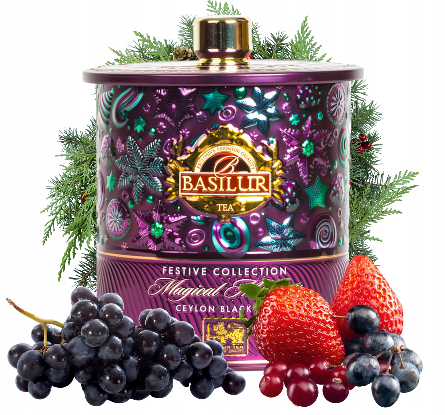 Levně Basilur Magical Moments čaj Brusinky – Vánoční list – 75 g