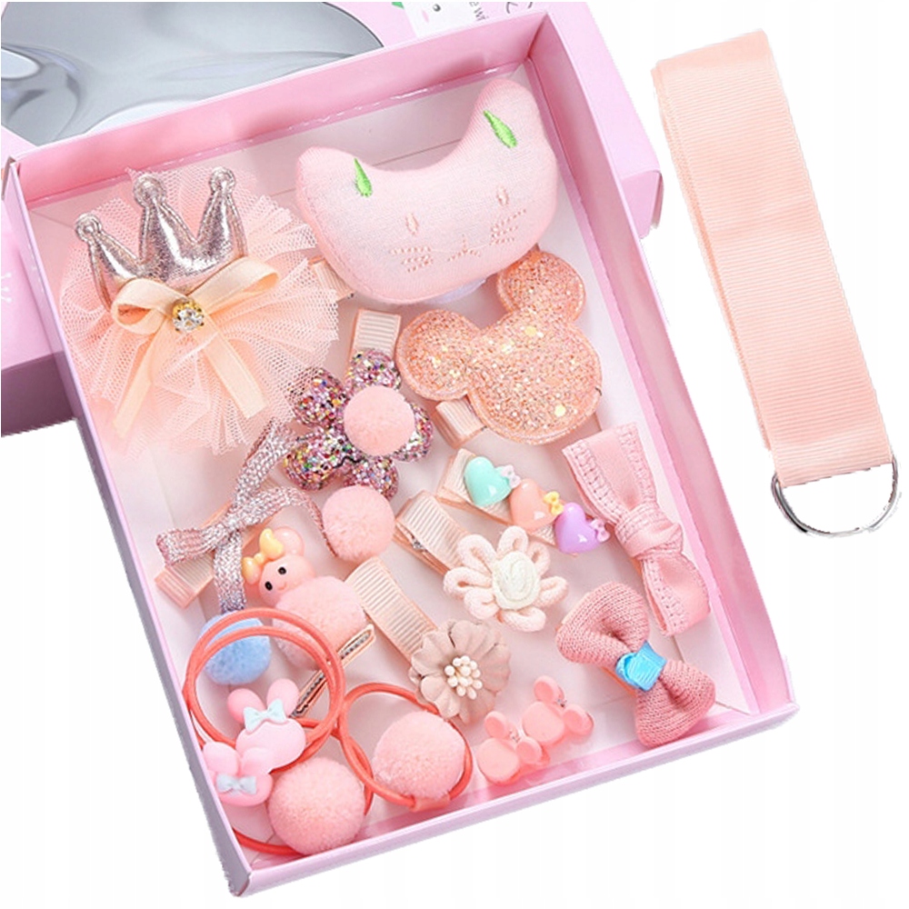 

Zestaw Dziewczynki Gumki Włosów Spinki 1