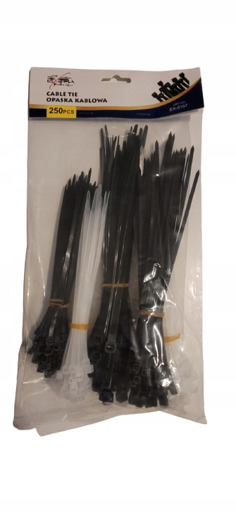 

Zestaw opasek kablowych 250 sztuk mix rozmiarów