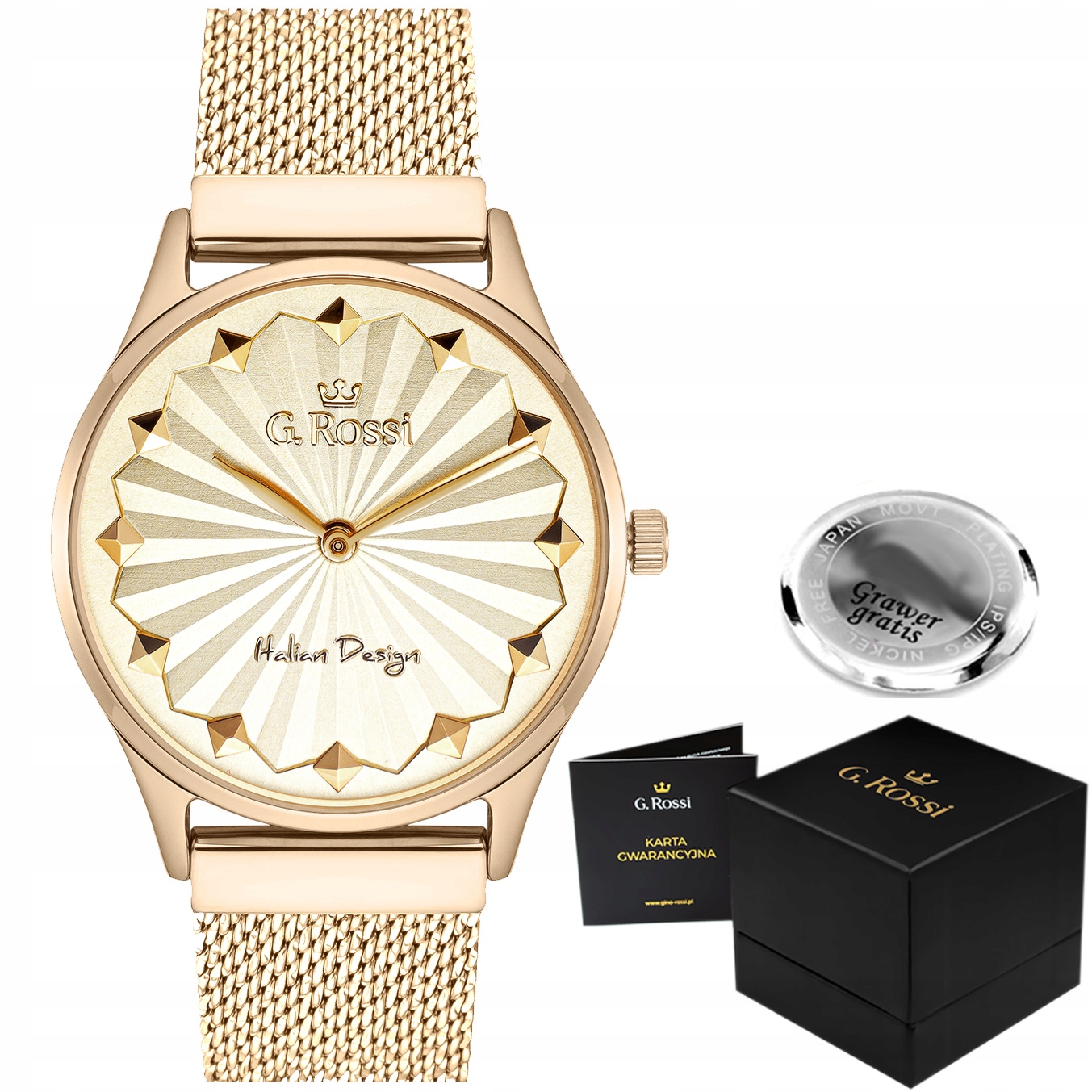 Dámské hodinky G. Rossi Nelia síťované Krabička