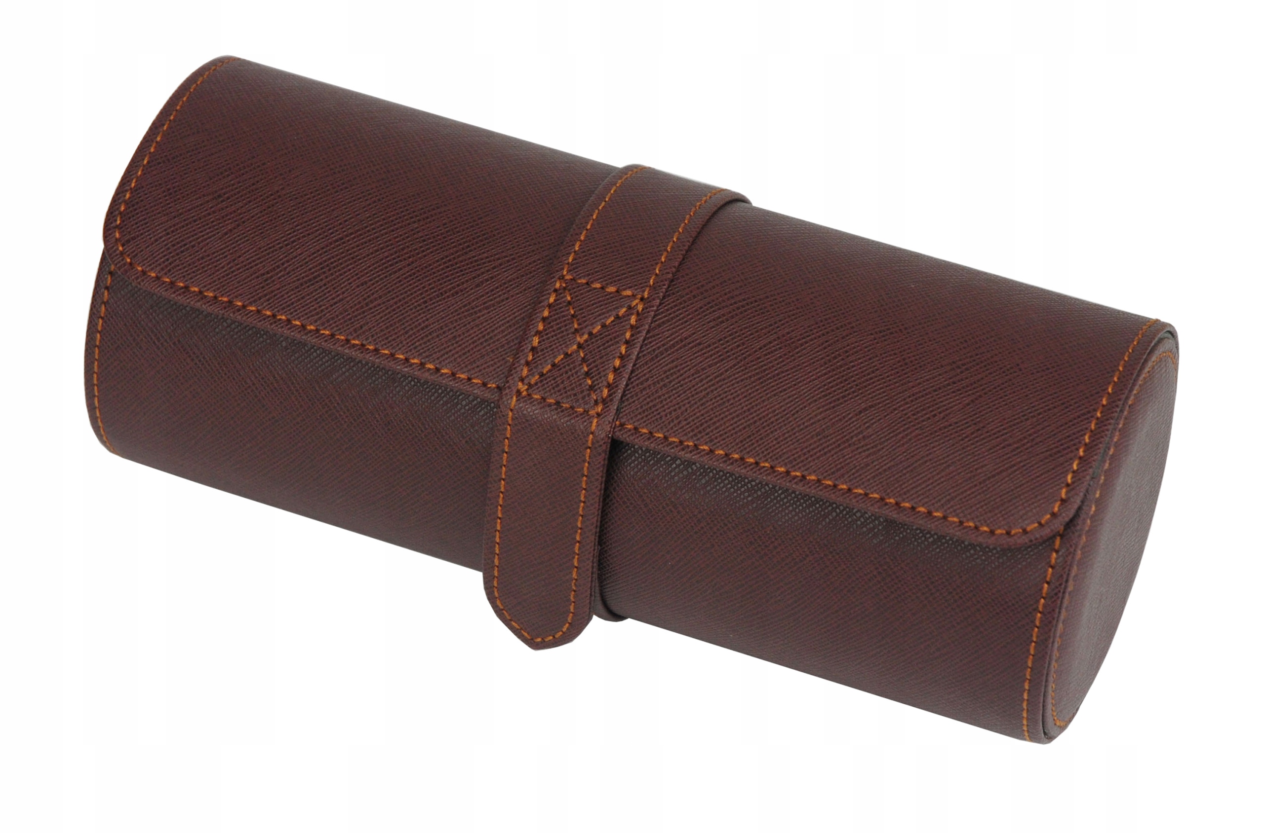 PODRÓŻNE ETUI NA 3 ZEGARKI ROLKA DZIELONA NA 3 Kolor brązowy