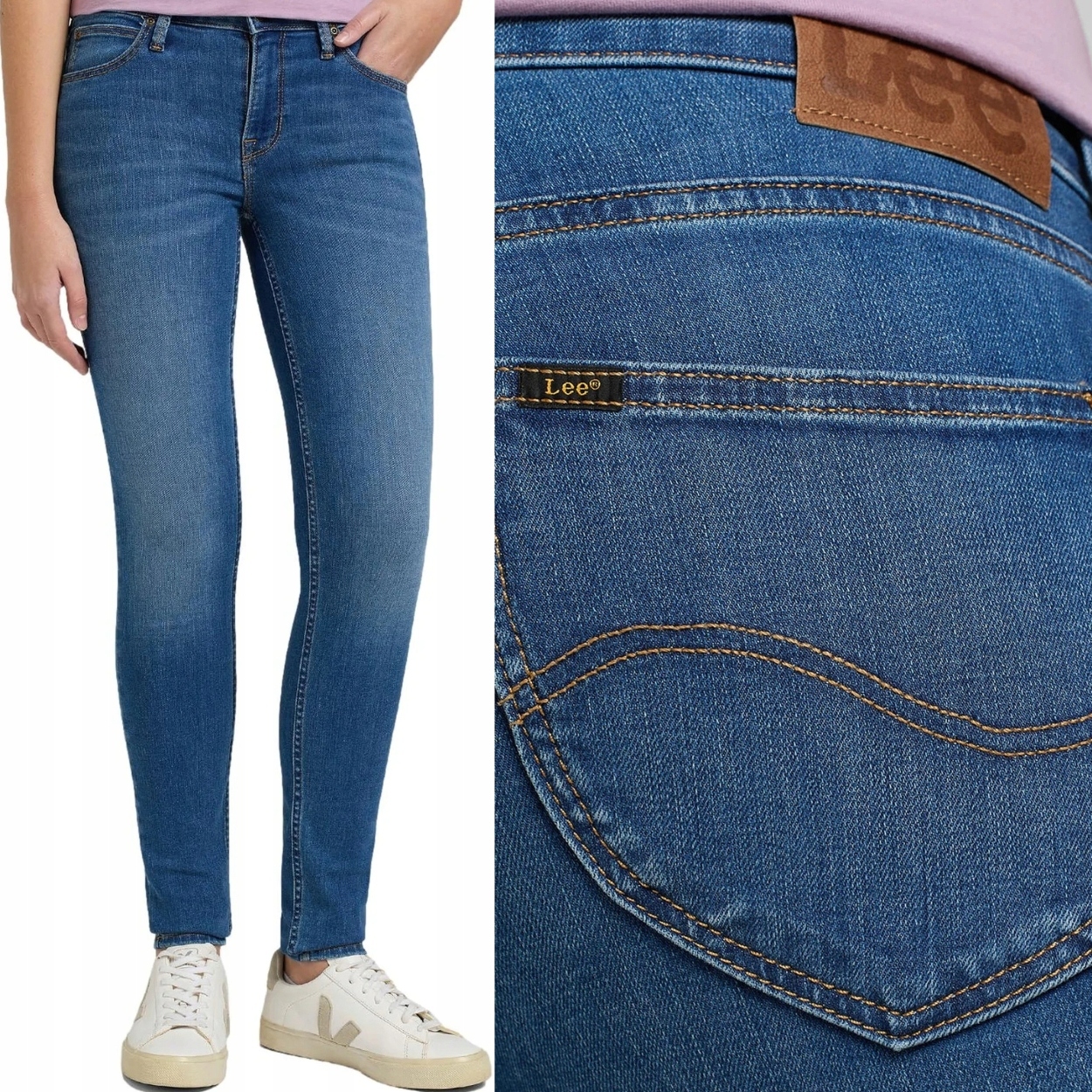 Lee Scarlett skinny Used Blue Džíny dámské džínové kalhoty úzké nohavice W26 L33