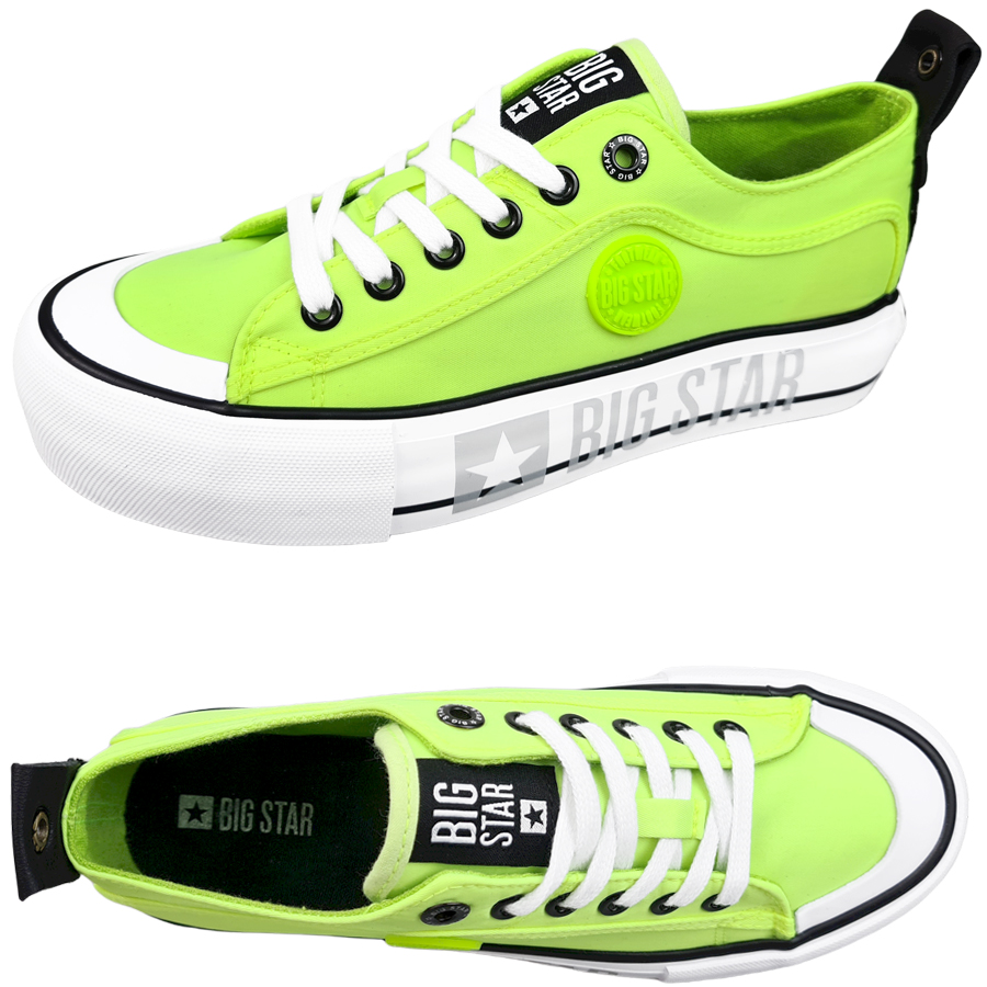 

Trampki Big Star limonkowe na platformie II274022