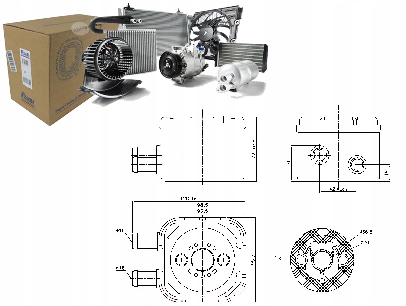 NIS90652 Chladič Motorového Oleje (s Komponenty Asistent řidiče #33)