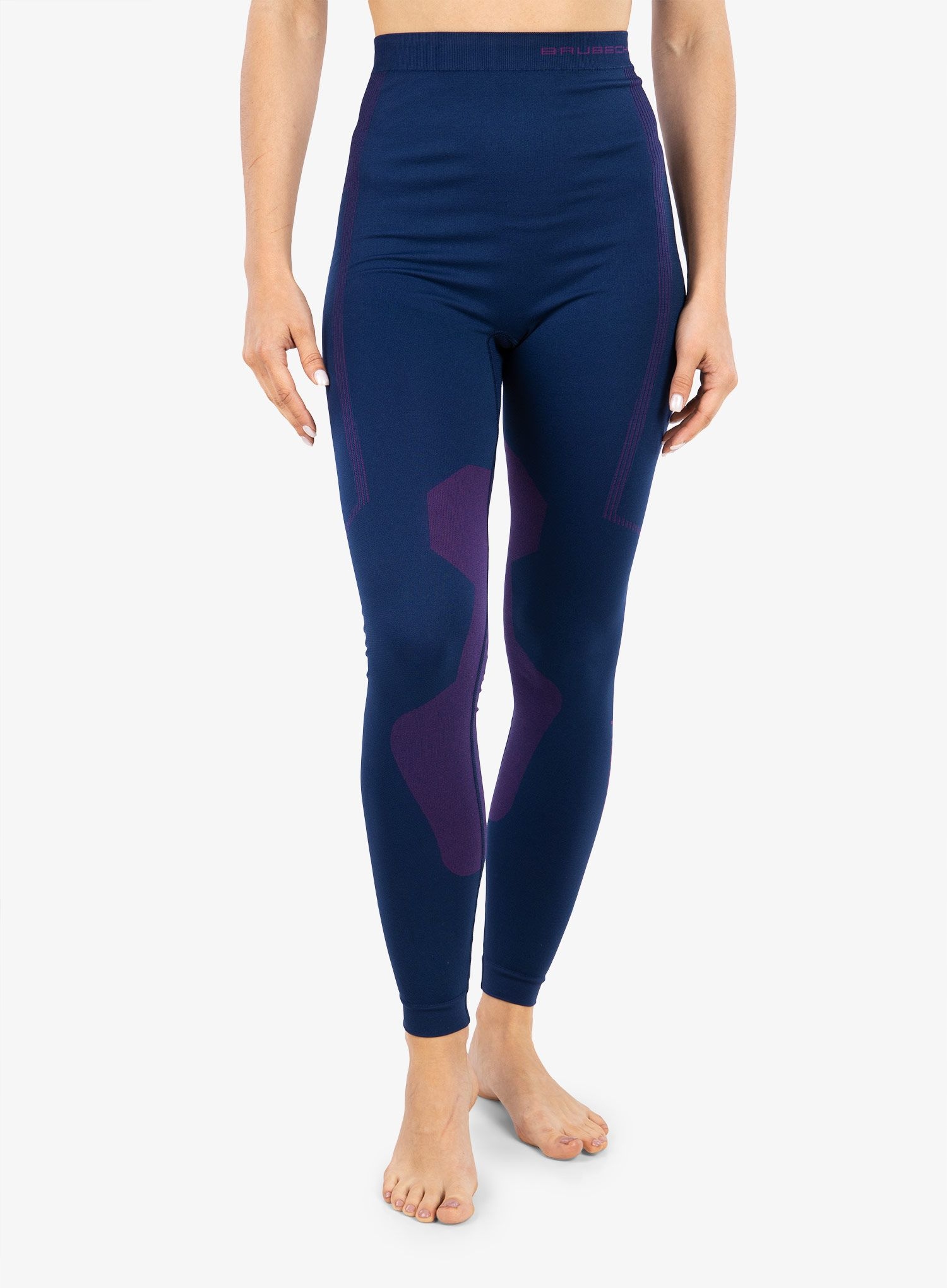 Legginsy termoaktywne damskie Brubeck Dry Pants dn/violet L