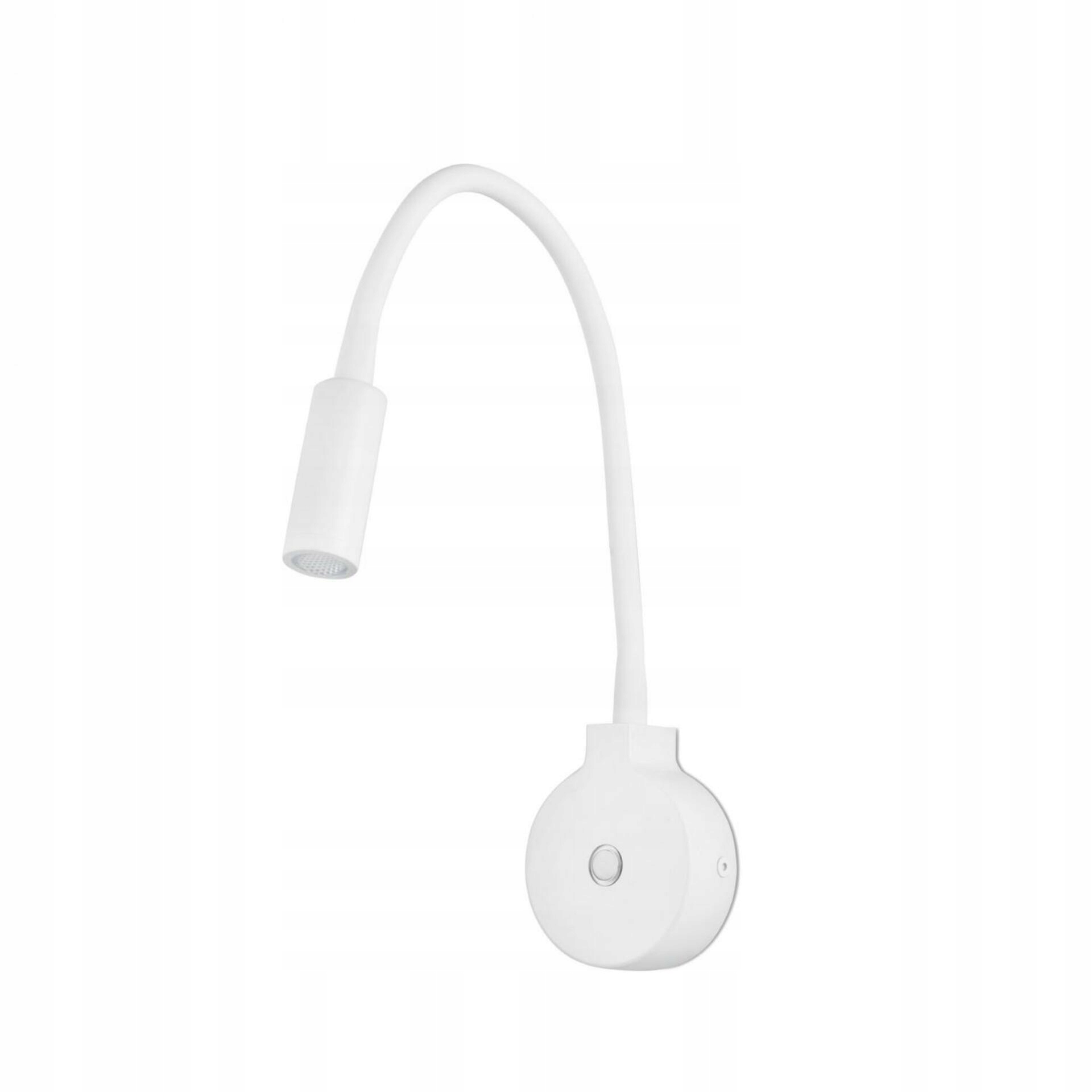 Nástenná Led lampa Faro Pixie, biele prevedenie, flexibilné rameno, touch ovl