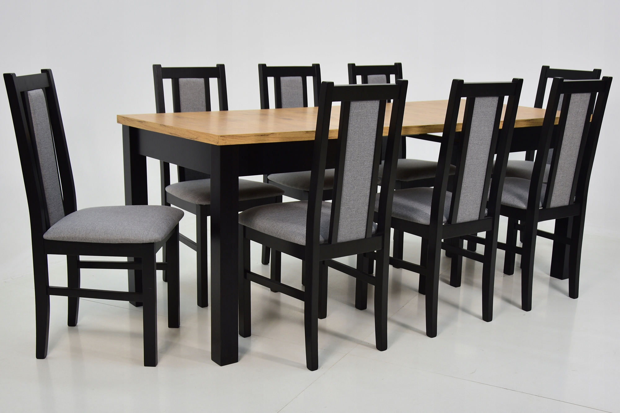 Stół 80x140/240 cm + 8 krzeseł do salonu jadalni Szerokość stołu 80 cm