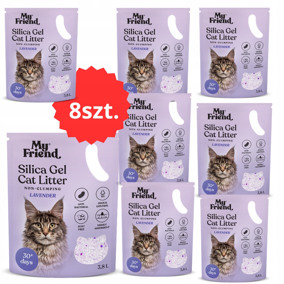 Levně My Friend silikonový 3,8 l Stelivo pro kočky, nehrudkující, bezprašný silikon