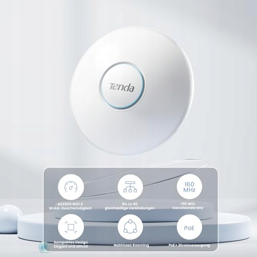 TENDA I27 AX3000 Punkt Dostępu WiFi 6 PoE WPA3 Zarządzanie Aplikacją — miniatura 2