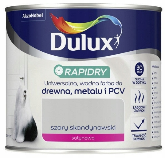 

Dulux Farba Rapidry 0,4L Szary Skandynawski Satyna