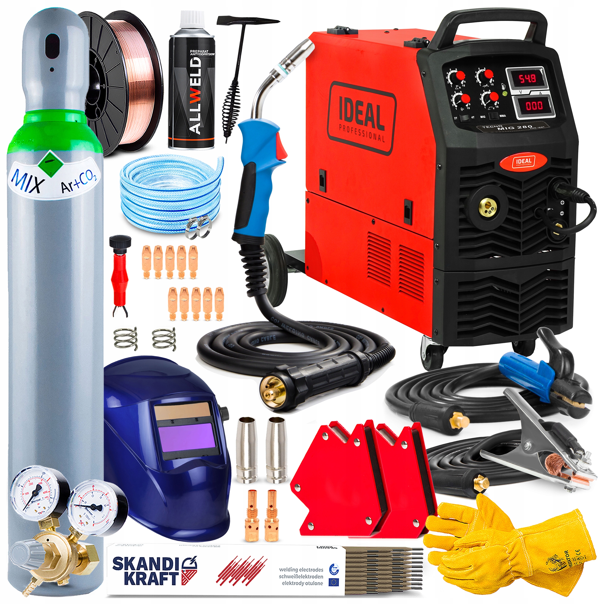 Invertorová Svářečka Invertorová Ideal Mig 280 4X4 Digital Mma 400V 280A Alu