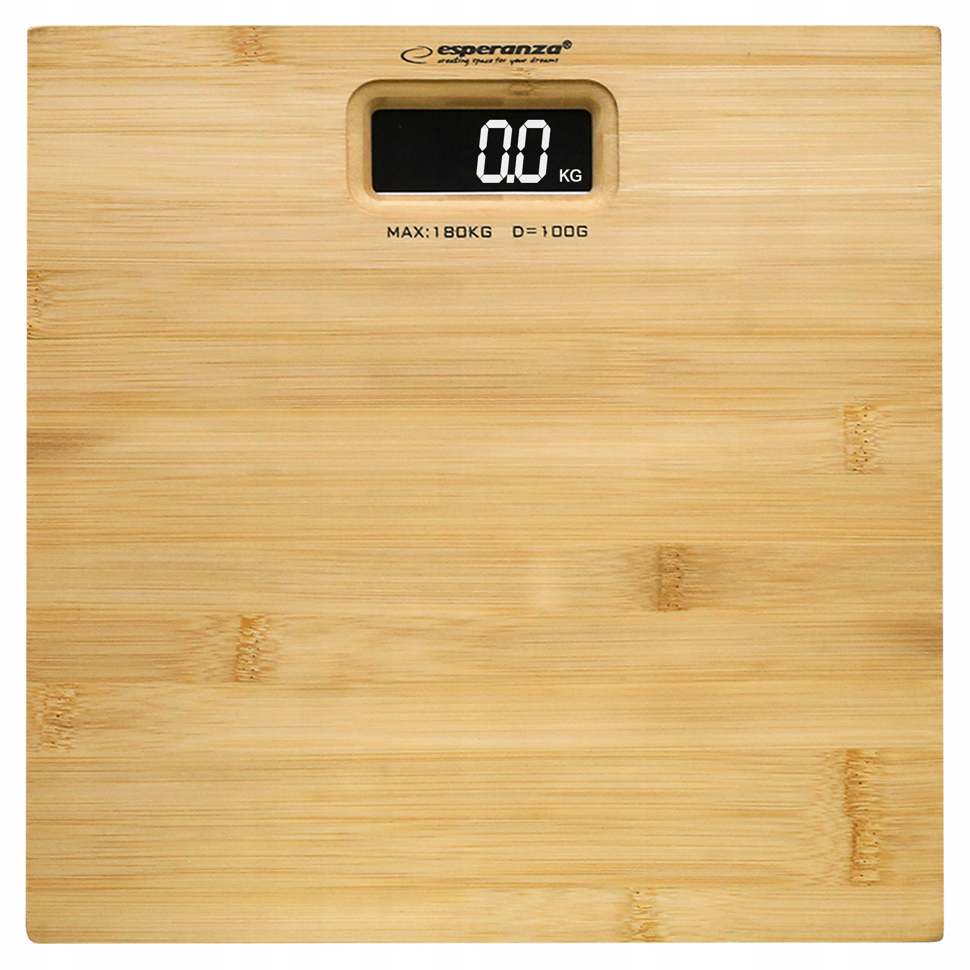 

Elektroniczna Waga Łazienkowa 180 Kg Bambus LCD