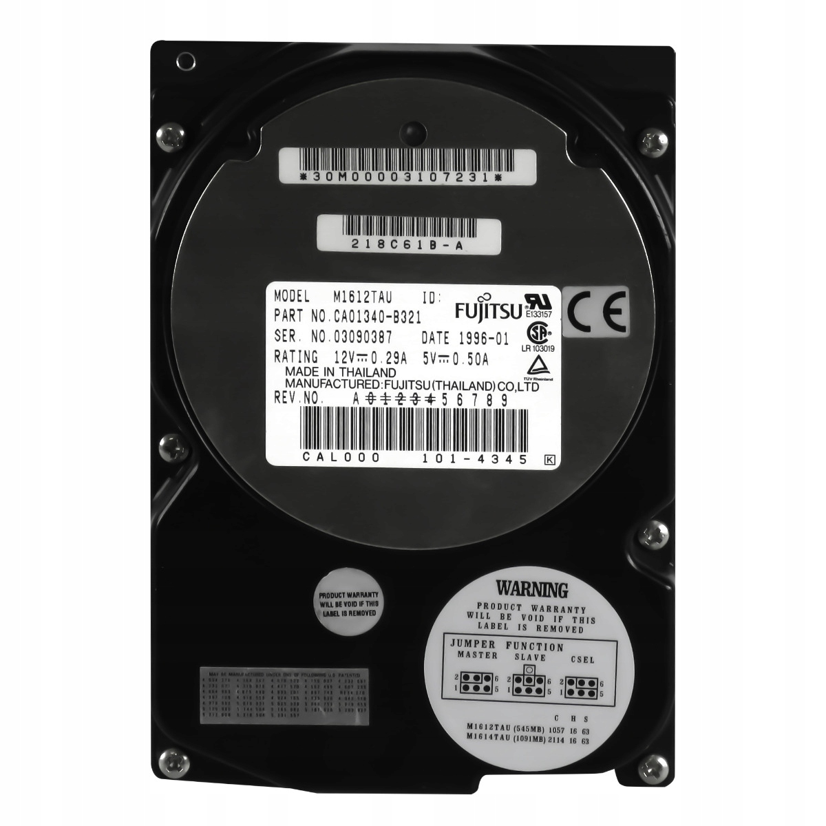 Fujitsu CA01340-B321 545MB 4.5K Ata 3.5" Hdd (Pevný disk) M1612TAU