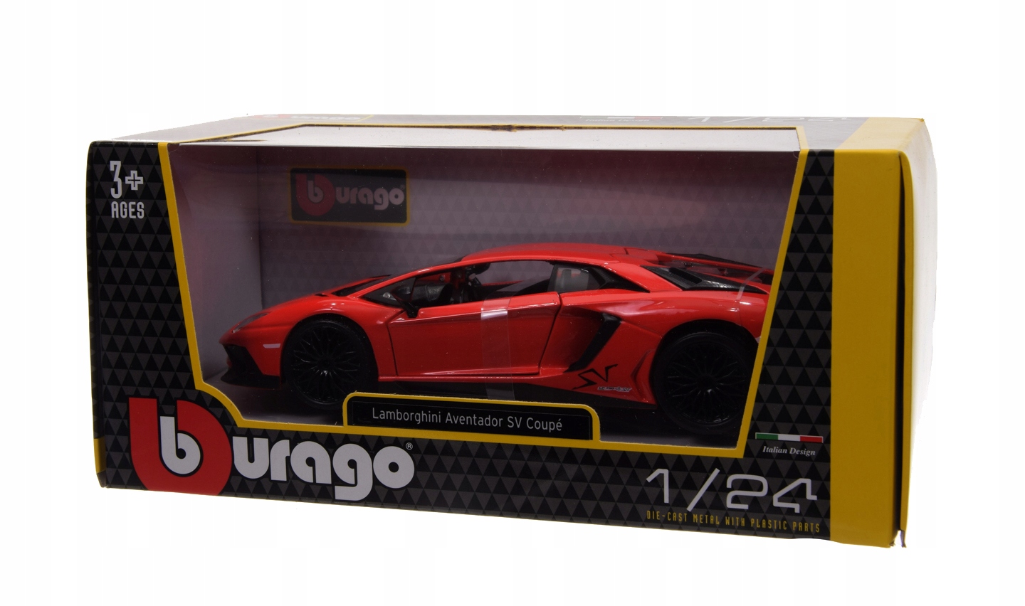 BURAGO 1:24 LAMBORGHINI AVENTADOR MODEL METAL Marka Bburago