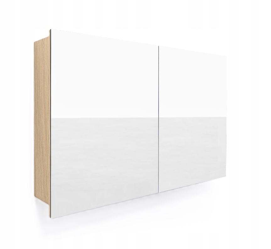 Koupelnová Skříňka Se Zrcadlem Zrcadlová Skříňka 100 cm modulární Dub Sonoma