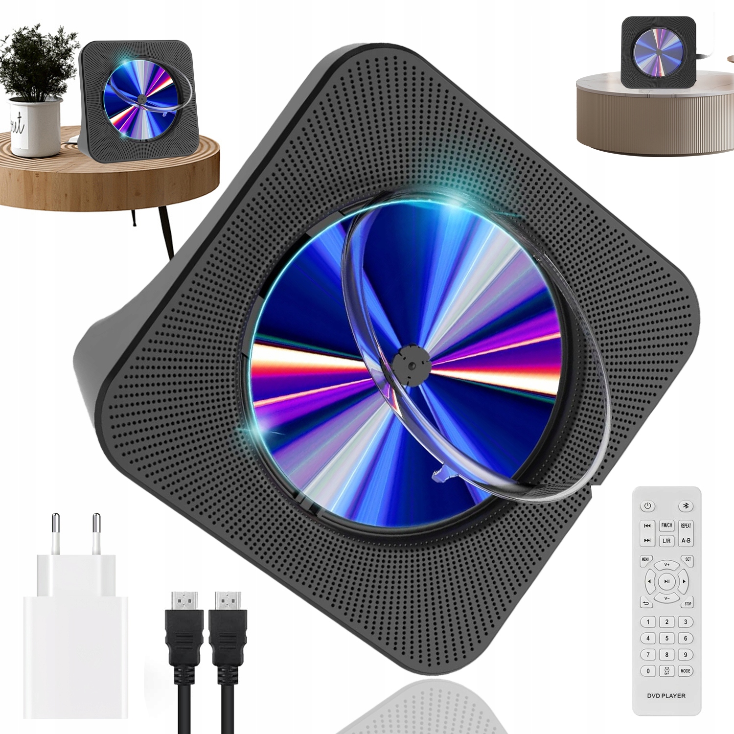 CD Přehrávač Reproduktor Bluetooth 5.0 Usb Fm Rádio 6 V 1 – Nádherné Dárky