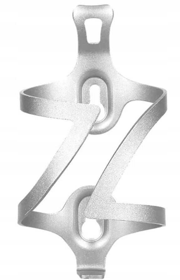 KOSZYK NA BIDON UCHWYT ROWEROWY ALUMINIUM - SREBRNY