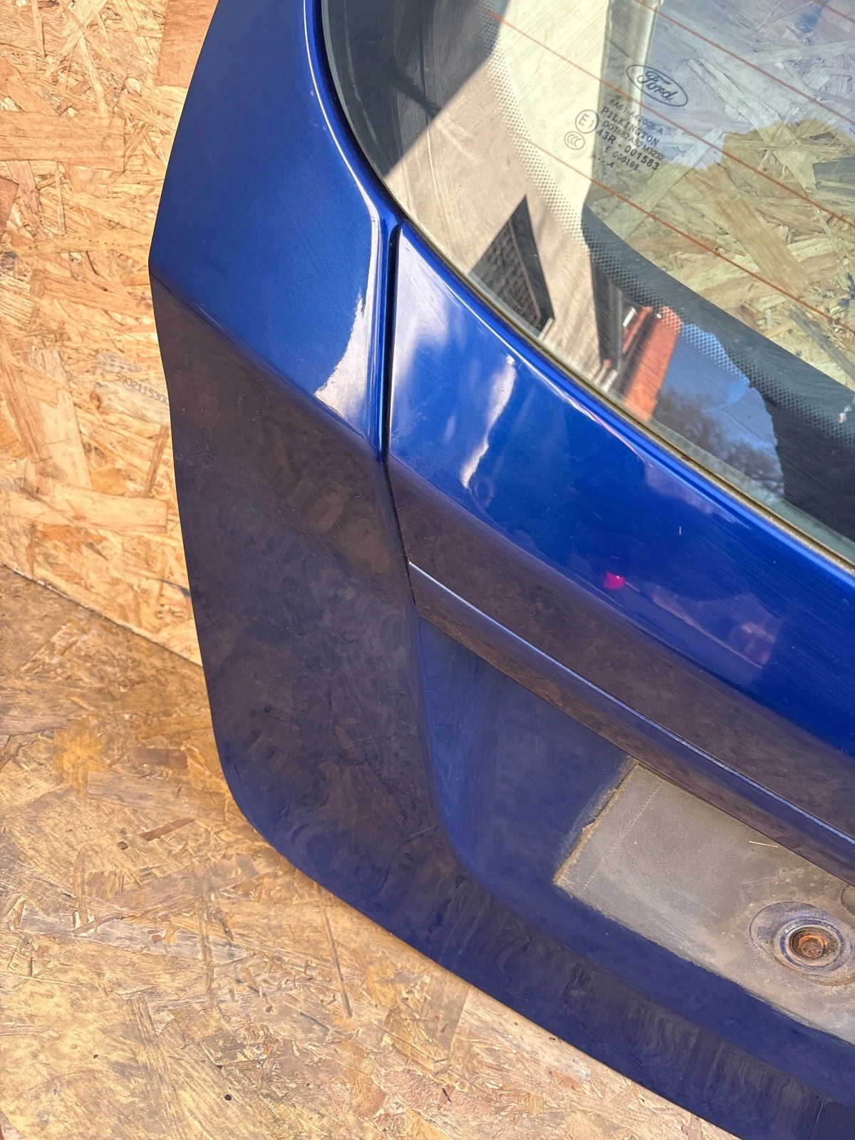 complete trunk door boot rear part Ford Fiesta MK7 VII blue